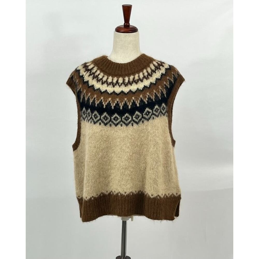 POLO RALPH LAUREN Sz XXL Alpaca Blend Fair Isle Intarsia Knit Sweater Vest - Picture 8 of 10